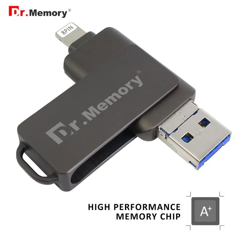 OTG USB флеш накопитель 64 Гб 3 0 для iPhone/iPad/IOS/Android/ПК ГБ 32 16 8 металлическая Флешка