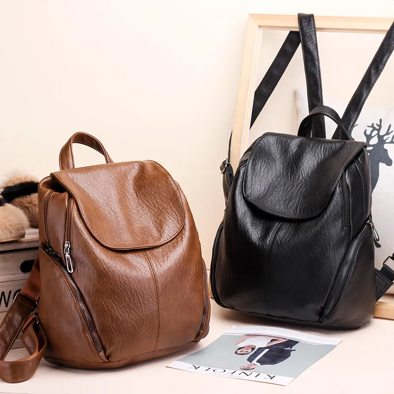 2018 женский рюкзак для отдыха из искусственной кожи Mochila Escolar винтажные сумки