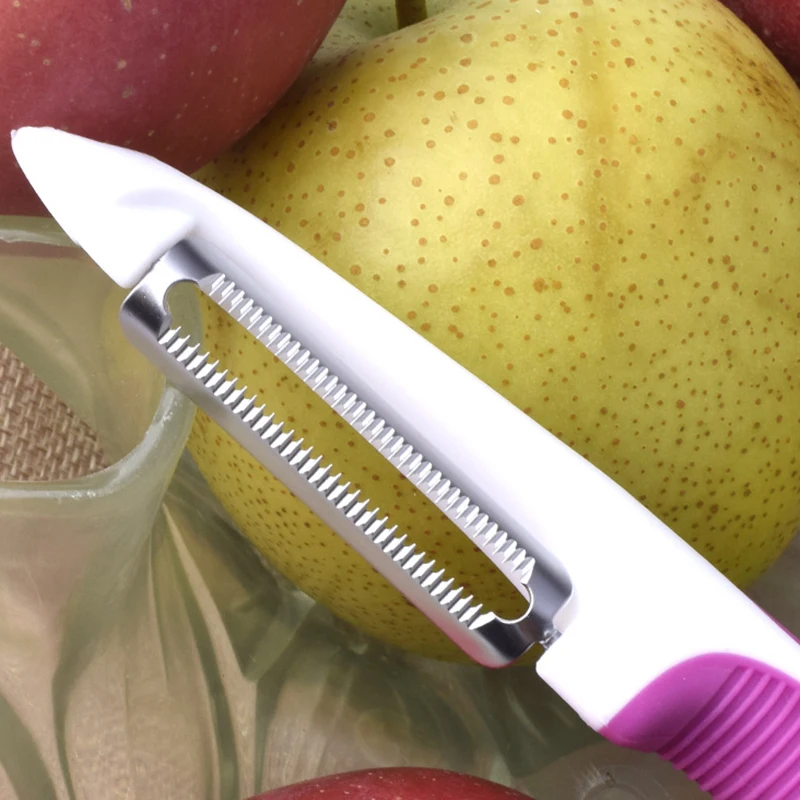 serrated blade Овощной картофель овощечистка овощерезка фрукты дыня рубанок Терка гаджеты для кухни - Цвет: serrated blade