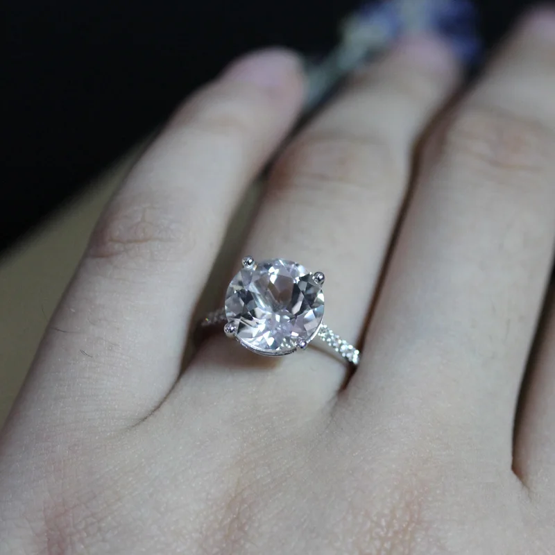 

Dupuy Fashion Classic Wedding Ring 14K White Gold Prong Setting Wedding Bands Round Cut Wedding Engagement Diamond Ring D180347