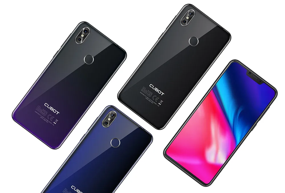 Cubot P20 Android 8,0 19:9 Нотч экран 4 Гб 64 Гб 6,18 ''MT6750T восьмиядерный смартфон 4000 мАч 2246*1080 20 Мп+ 2.0MP 4G телефон