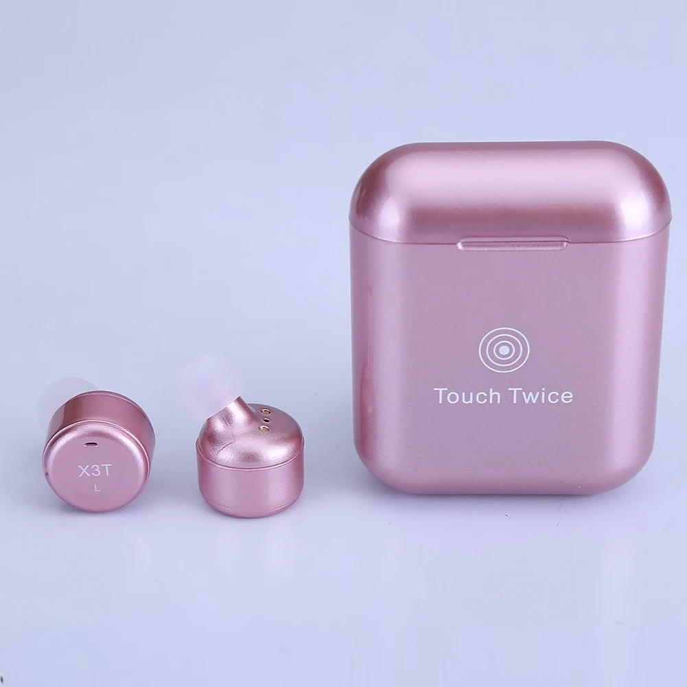 rose gold Новые X3T Беспроводные Bluetooth 4,2 многофункциональные кнопочные гарнитуры мини TWS Touch operation Stero наушники 6 цветов - Цвет: rose gold