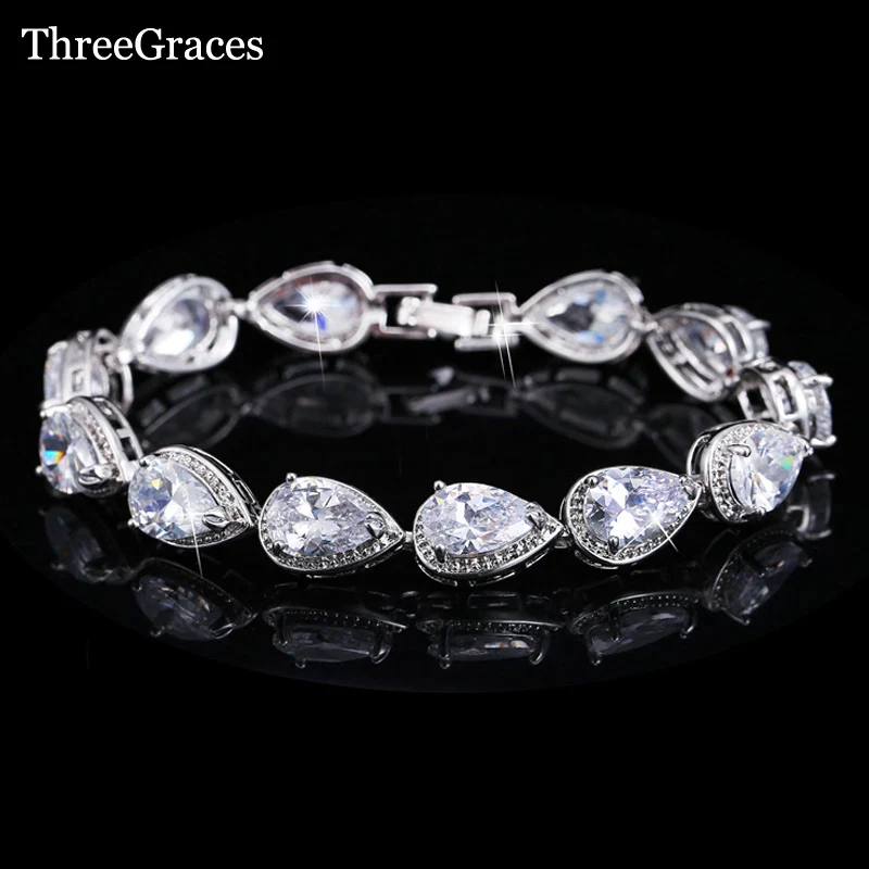 ThreeGraces роскошные свадебные вечерние ювелирное изделие овальной формы полностью