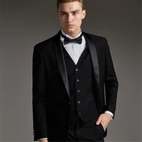 handsome groomsmen shawl lapel groom tuxedos mens wedding dress man jacket blazer prom dinner jacketpantstievest a173