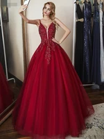 2021 spaghetti strips a line prom dresses lace appliques slim beading sequins vestidos de soiree special occasion party gowns