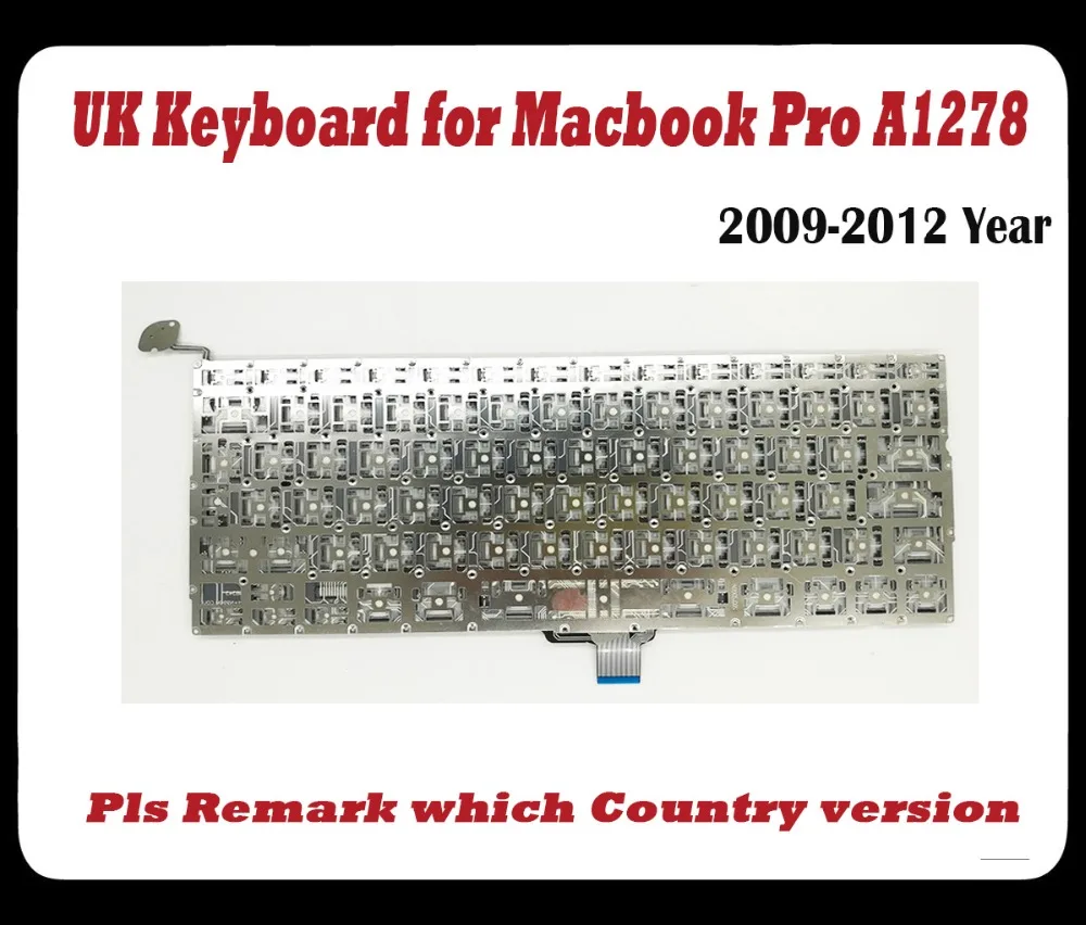 Ноутбук новая клавиатура A1278 Клавиатура для ноутбука Macbook Pro 13 ''A1278 UK всех
