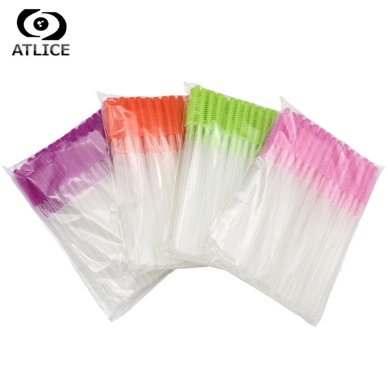 50 штук/упак. одноразовая кисть для наращивания ресниц силиконовая тушь палочка