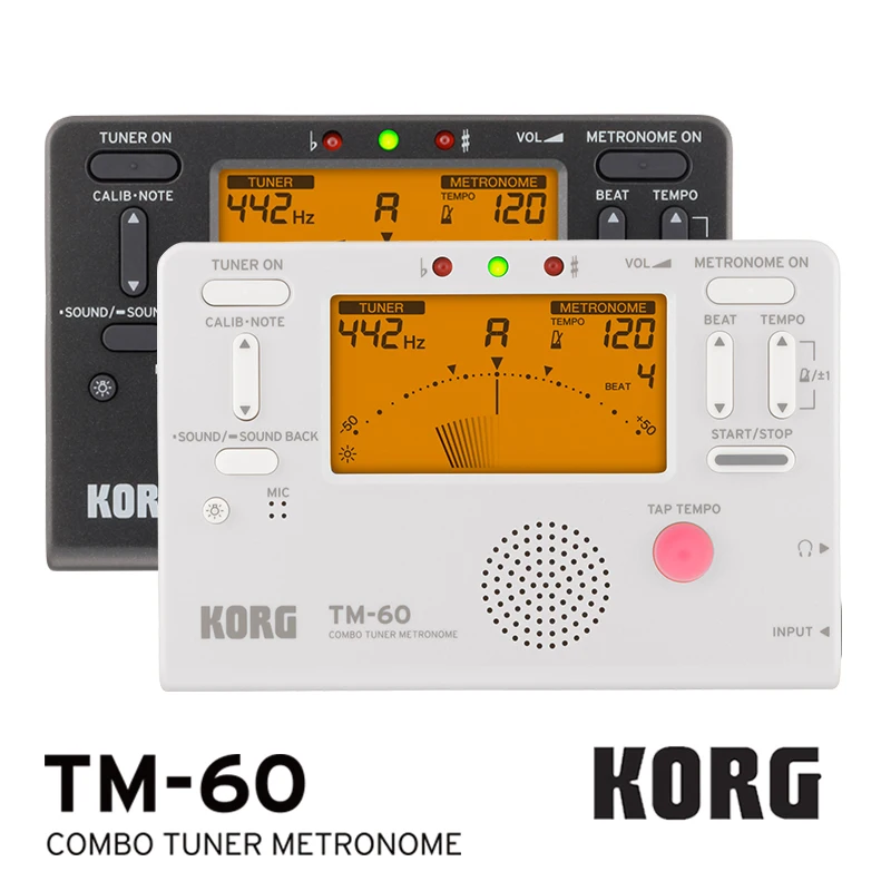 KORG TM60 TM60C тюнер метроном ветер/гитара укулеле/саксофоны/скрипки/тюнер для флейты