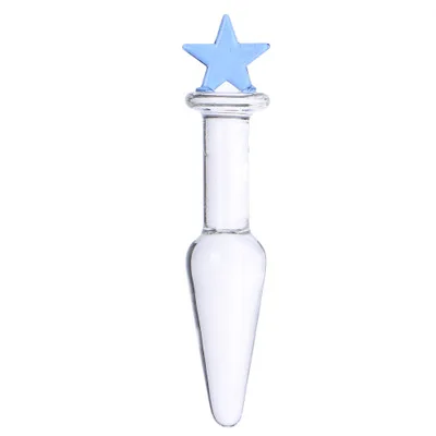 Любовь звезда анальный из прозрачного стекла Plug Спиннер ButtPlug для женщин