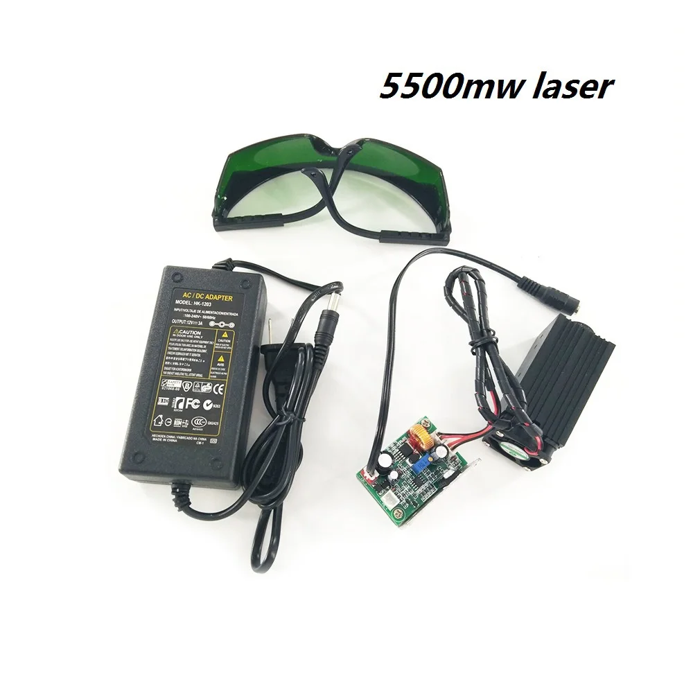 

5500mw Laser Head for CNC3018 CNC2418 CNC1610 Engraving Machine Wood Router Carving Machine PCB Milling Machine
