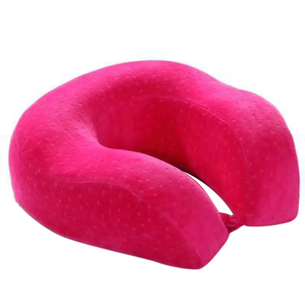 7 Soft Memory Foam Comfort Neck Support Soft Velour Travel Cushion Pillow With Rucksack reduces pressure on the neck#30 - Цвет: 7