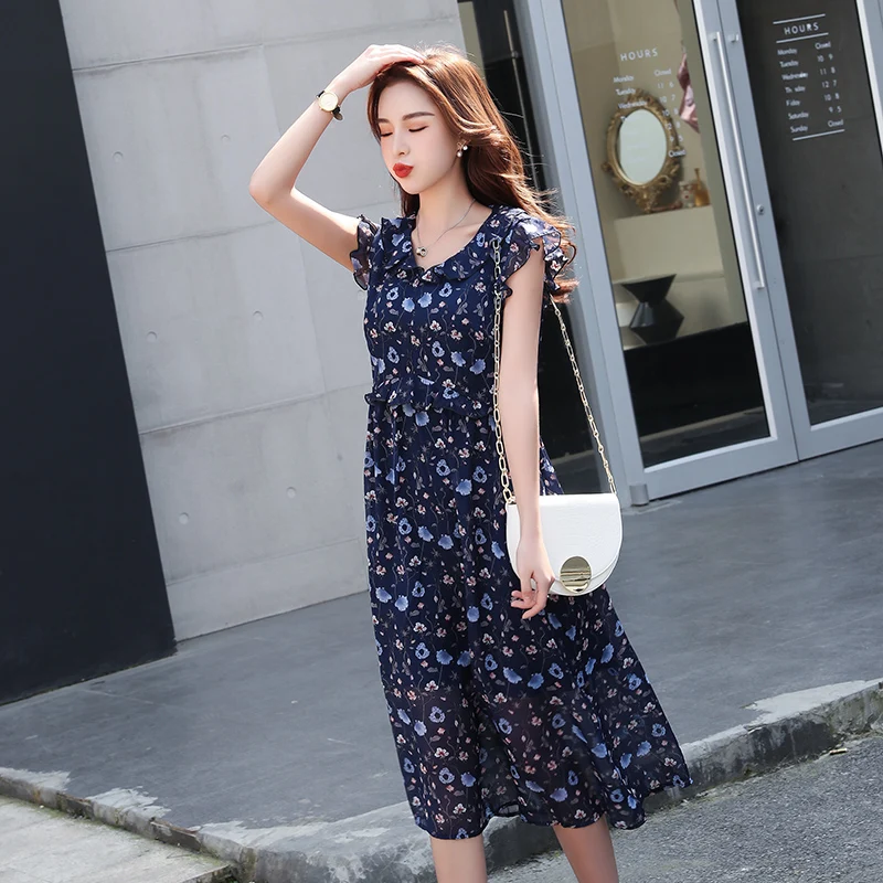 2019 Новое Фирменное летнее платье для детей беременных милые женские Цветочный