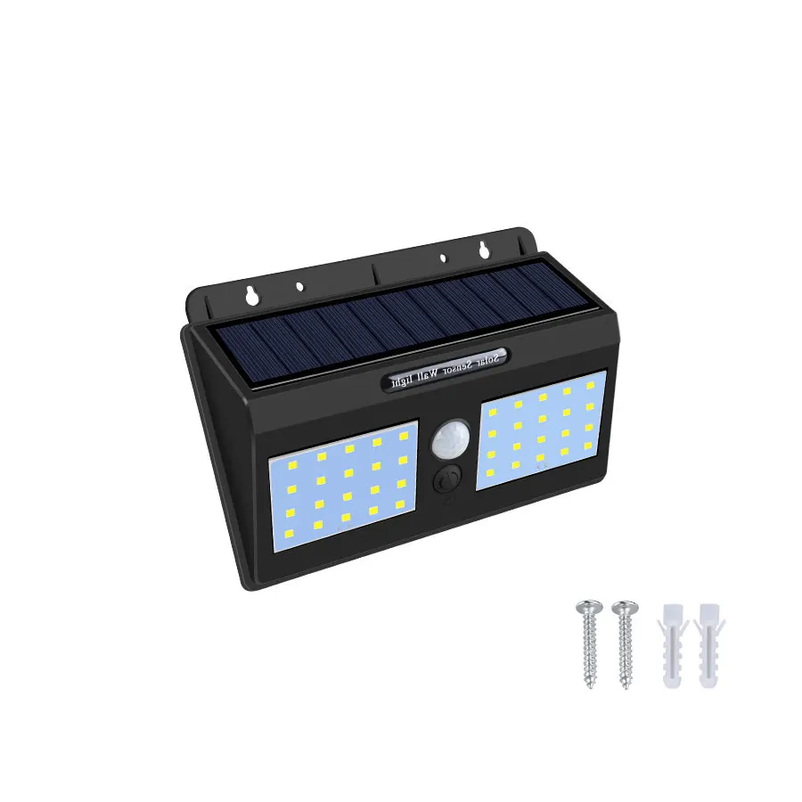 40 leds solar light Foxanon led Солнечный свет Солнечный сад движения PIR датчик солнечной лампы Открытый Водонепроницаемый настенный светильник для уличного света двора - Испускаемый цвет: 40 leds solar light