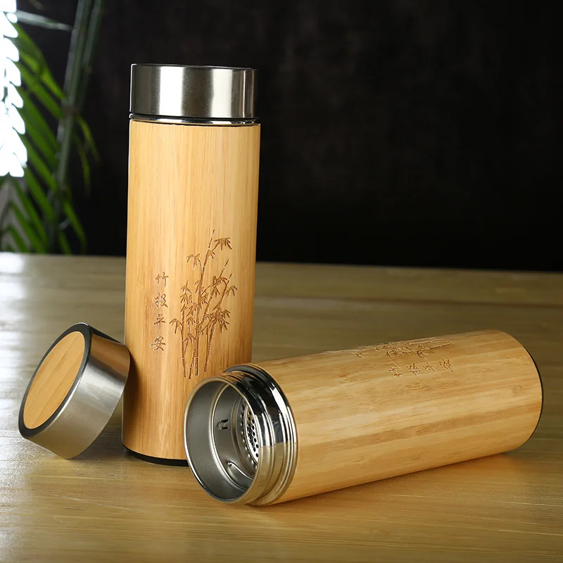 Креативный дизайн из натурального бамбука нержавеющая сталь чайный инфуер