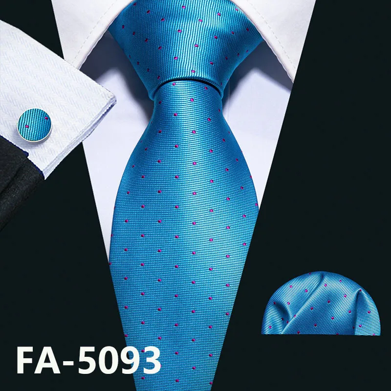 FA-5093 Модный темно-синий галстук в горошек из шелка, Подарочный тканый галстук для мужчин, вечерние, деловые, свадебные, FA-5095 - Цвет: FA-5093