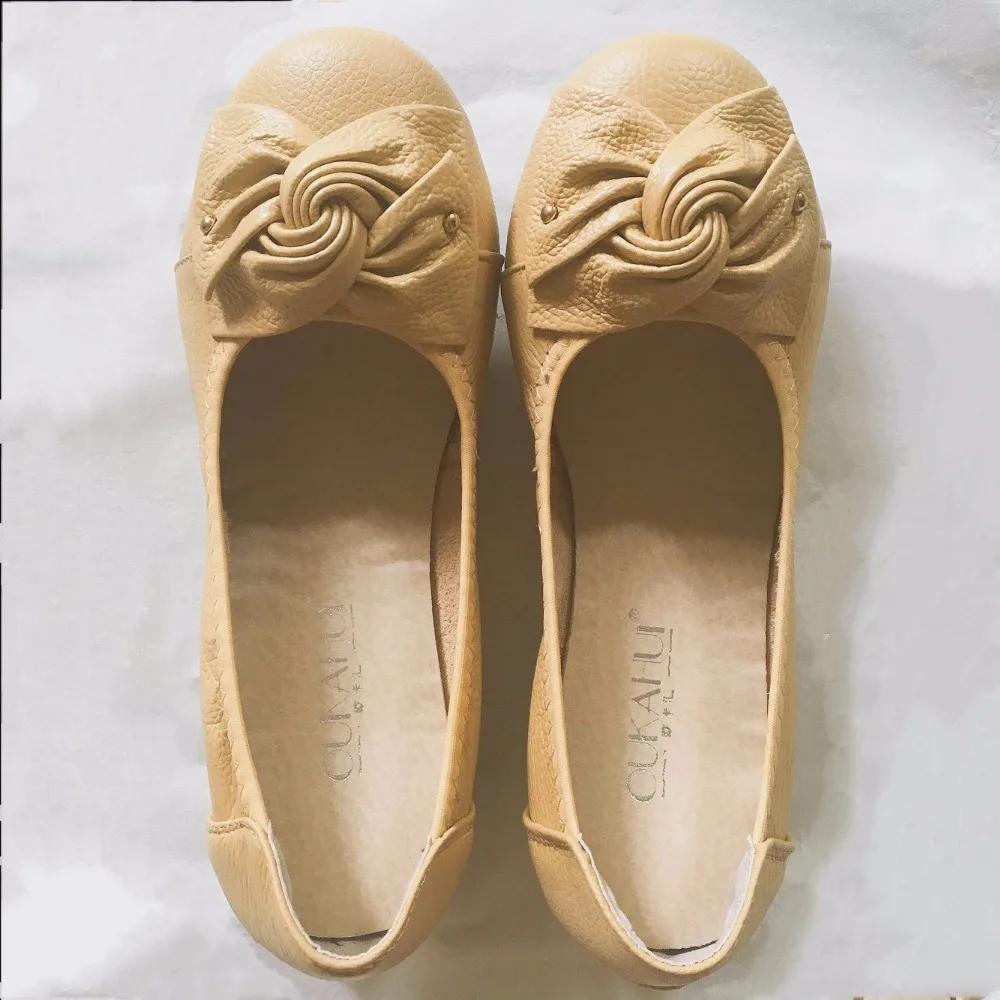 Модная женская обувь из натуральной кожи на плоской подошве Сезон весна-осень