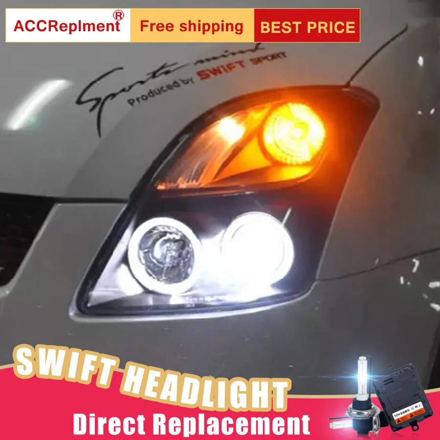 2 шт. светодиодный ные фары для Suzuki Swift 2005 2011 Автомобильные ангельские глазки