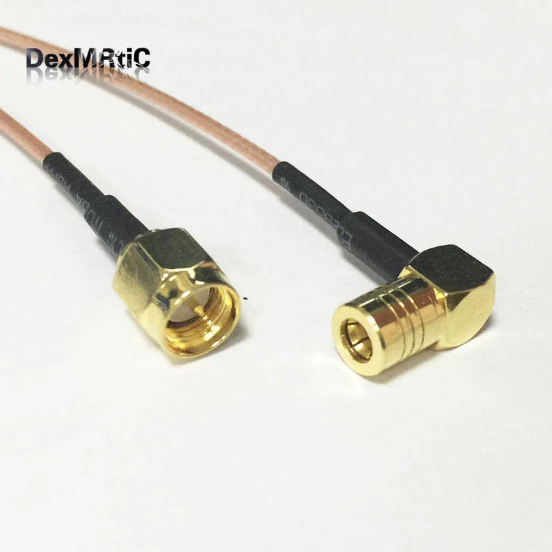 НОВЫЙ SMA штекер прямой переключатель SMB Женский Разъем правый угол pigtail кабель RG178