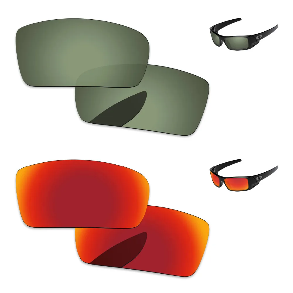 

Оправа для солнцезащитных очков Gascan, Поляризованные Сменные линзы, 2 пары, красные и зеленые, черные, 100% защита от Уфа и уфв