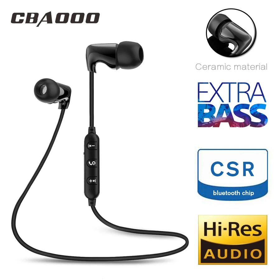 Керамические Bluetooth наушники CBAOOO спортивные беспроводные водонепроницаемые Hi Fi