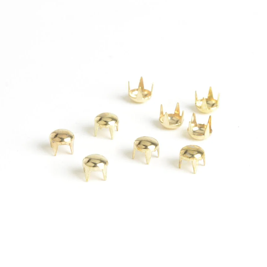 Круглые металлические заклепки и шпильки 100 шт. 5 мм женские браслеты одежда шитье