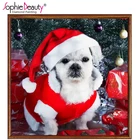 Sophie Beauty, новинка, сделай сам, Круглый квадратный алмаз, вышивка крестиком, Рождество, вышивка бисером, милая собака, ручная работа, мозаика, набор для искусства