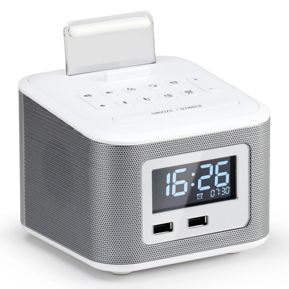 Homtime динамик Bluetooth портативный звуковой ящик беспроводной бумбокс FM радио часы и