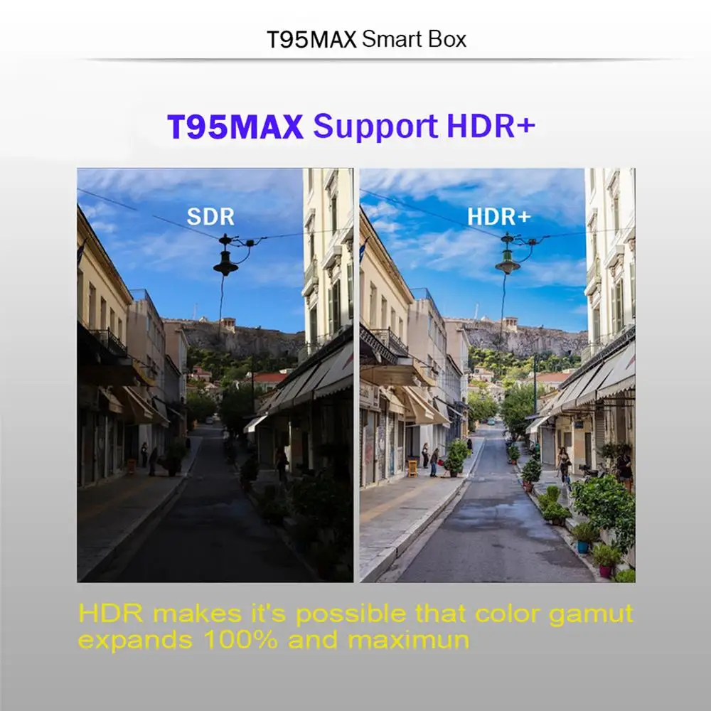 ТВ приставка T95 Max Android 9 0 3D 4 ГБ 32 64 Гб Allwinner H6 четырехъядерный Поддержка 2 4G WIFI 6K HDR