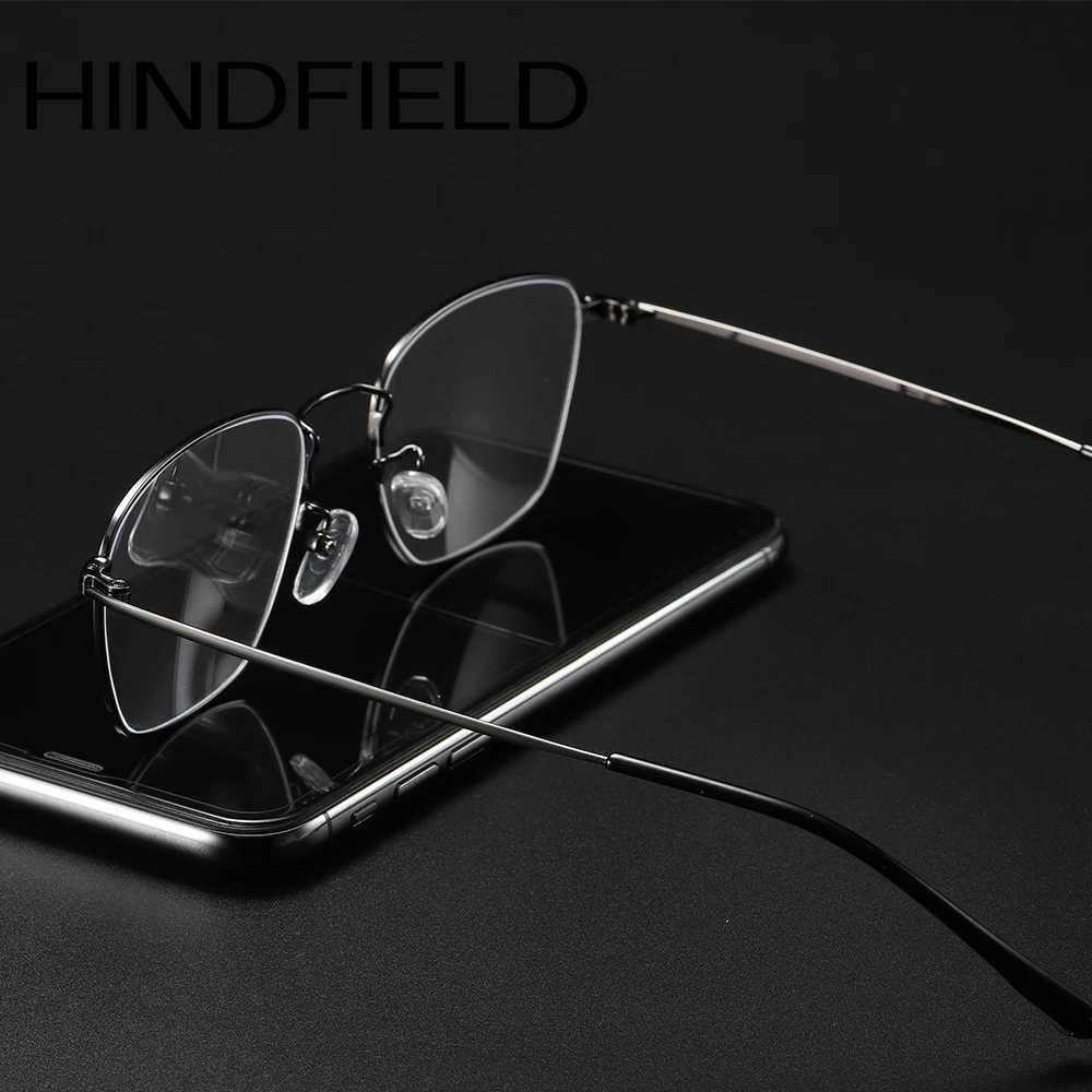 Hindfield супер тонкие металлические оправы для очков анти синий светильник очки