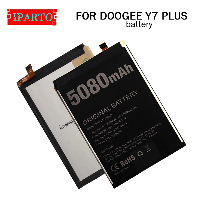 Замена батареи DOOGEE Y7 PLUS 100% оригинал новинка высокое качество высокая емкость 5080