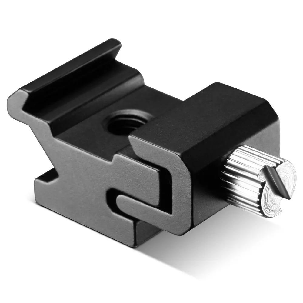 Черный металлический адаптер для холодного башмака вспышки с винтом штатива 1/4