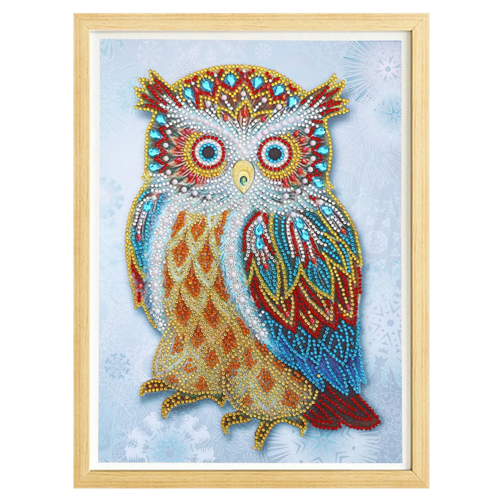 Новинка 2019 алмазная картина особой формы с изображением совы и животных