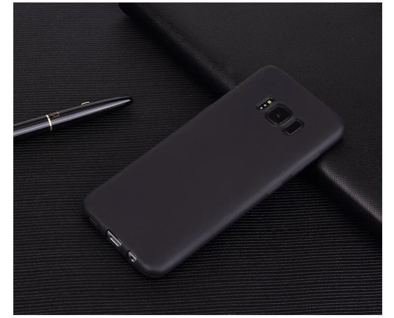black SUREHIN красивый чехол для samsung galaxy S7 edge S10e S10 S9 S8 Plus Note 9 8 чехол прозрачный мягкий прозрачный тонкий силиконовый чехол - Цвет: black