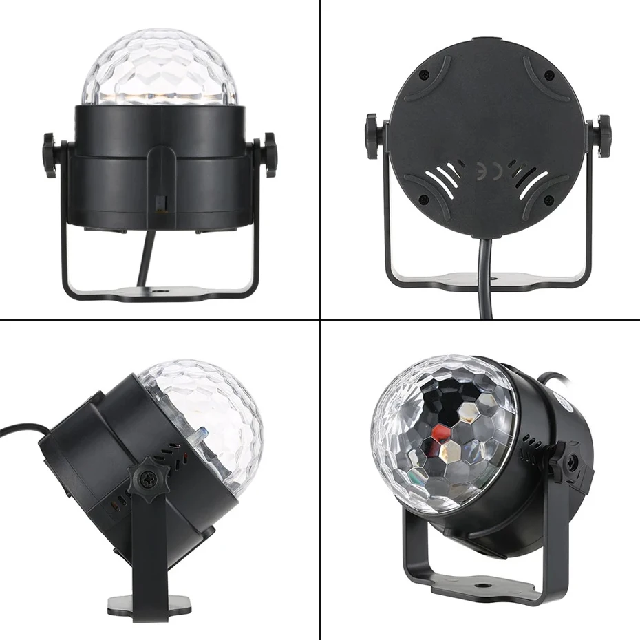 ALIEN 3 Вт RGB светодиодный хрустальный магический шар DJ диско-шар Lumiere звуковая активация сценическое освещение музыкальный эффект Рождественская вечеринка праздник