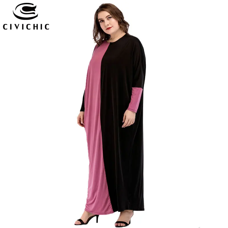CIVI CHIC One Size Loose Robe Longue Femme Vintage Patchwork Autumn Maxi Dresses Women Long Sleeves Casual Party Vestidos DRS190 | Женская