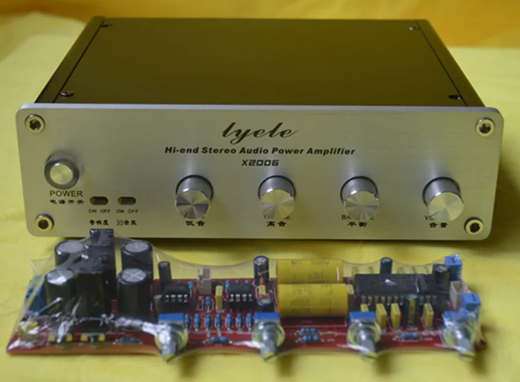 Lyele X2006 DIY усилитель шасси LM4610 алюминиевый корпус усилителя 203*60*170 мм amp