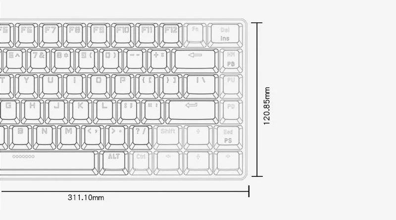 Многоцветный KANANIC 82 Ключ Белая подсветка USB Проводная Механическая клавиатура CIY Gateron синий переключатель, PBT брелки