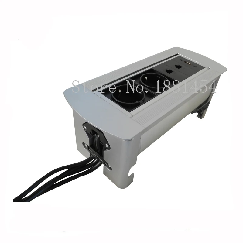 Новый настольный стол для Конференции скрытые ручные вращающиеся розетки