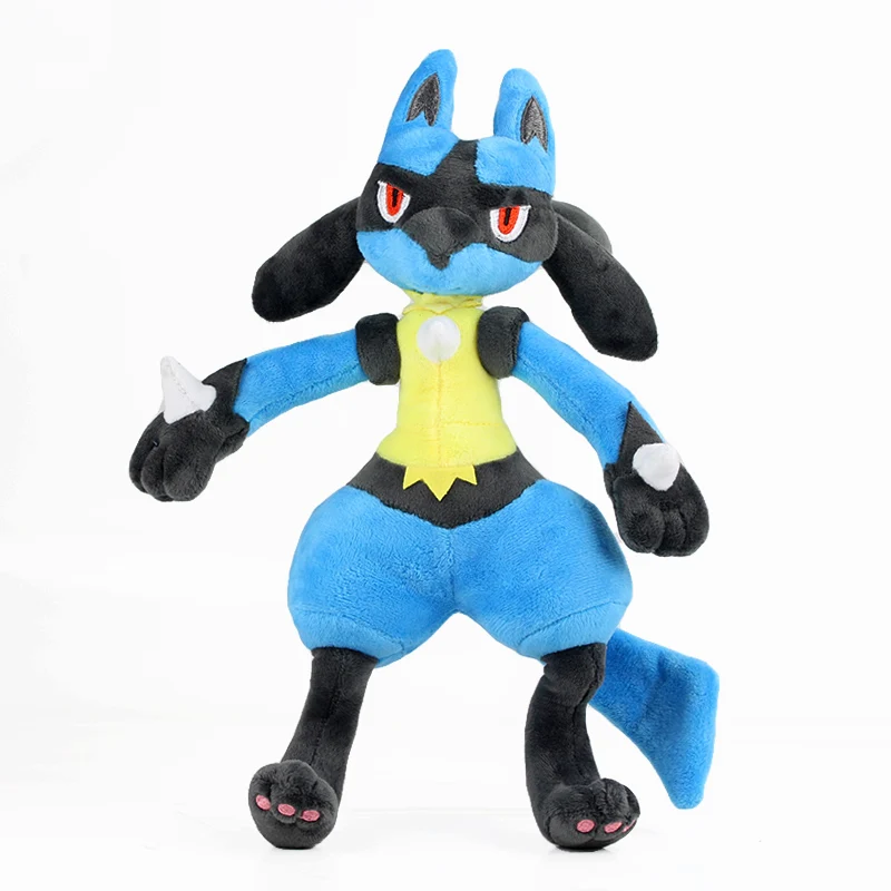 31 см Lucario плюшевые игрушки синий цвет мультфильм мягкие куклы животных для детей подарок