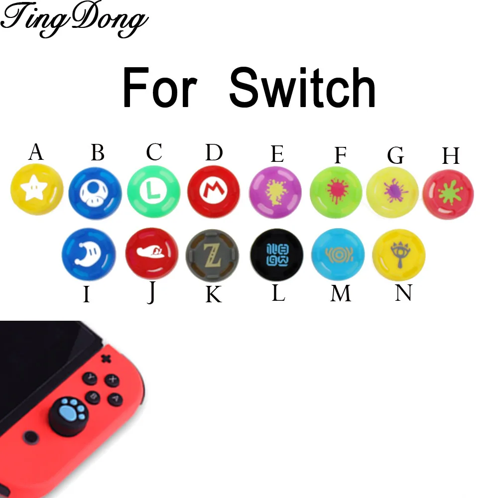 

TingDong 2 pcs Silicone Analog Thumb Stick Grips Caps for Nintend Switch NS JoyCon Controller Sticks Cap Skin for Joy Con Cover