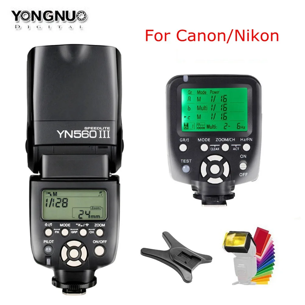 Беспроводная вспышка yongnuo YN560 III YN560III 2 4G + триггерный передатчик YN560TX II для Nikon