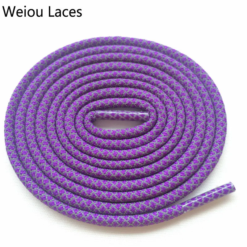 208 Dark Purple 3M Weiou круглые шнурки 3м Reflective ботинок бегуна шнурки безопасности шнурки на заказ шнурки для ультра сапоги 350 750 - Цвет: 208 Dark Purple 3M