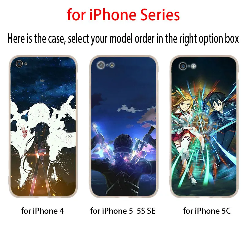 Чехол sword art online для iPhone 12 11 Pro X XS Max XR 8 7 6 Plus 5s SE 2020 S 1 Mini|Бамперы| |