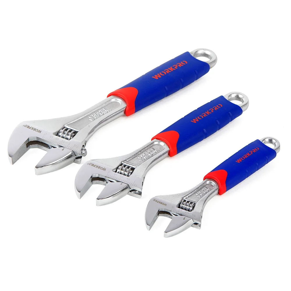 Набор Хром ванадиевых гибких ключей WORKPRO комплект из 3 предметов регулируемые