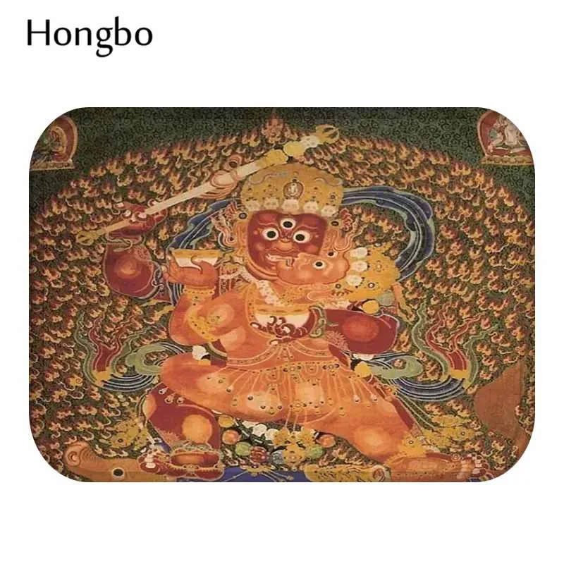 21 Hongbo Будда статуя Коврик для двери узор Декоративный Коврик Нескользящие двери впитывающие коврики коврик для ванной комнаты - Цвет: 21