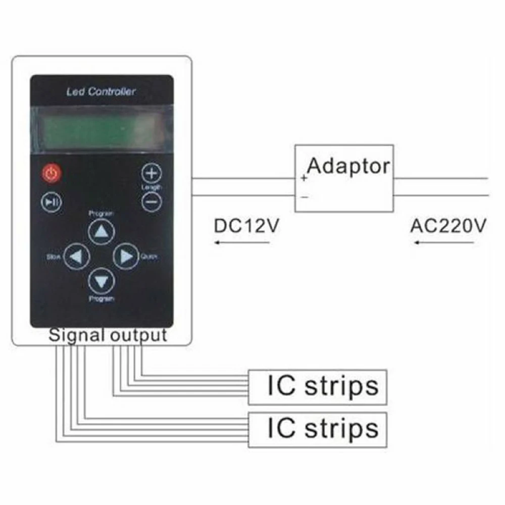 20 шт. RF пульт дистанционного управления DC12V WS2811 1903 1812 IC LED контроллер для SMD 5050
