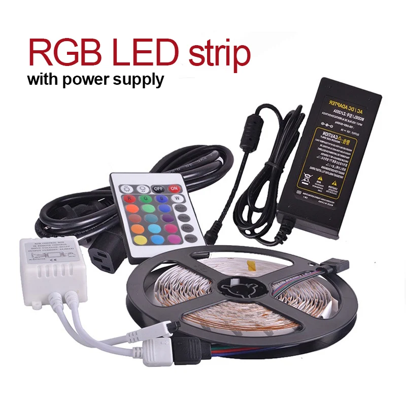 Цветная(RGB) Светодиодные ленты светильник гибкий светодиодный лента SMD 5050 Диодная лента Водонепроницаемый DC12V 5 м 300 светодиодный s светодиодный полоса 12V для украшения дома