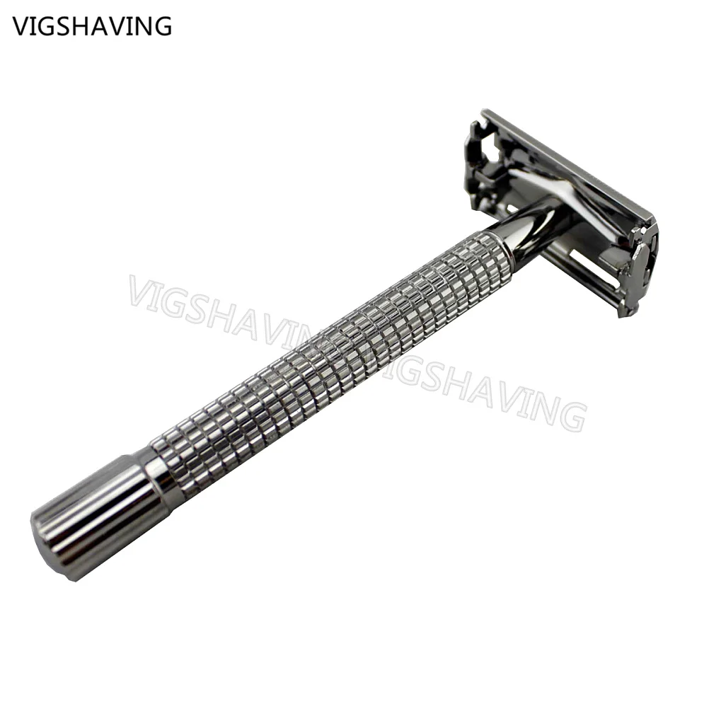 11.2 см длинной ручкой Gunmetal Double Edge Weishi Детская безопасность бритвы|weishi safety razor|safety