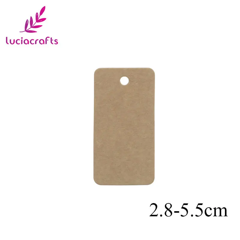 Size 14 48pcs Lucia crafts 48 шт./лот много стилей крафт-бумаги бирки для DIY свадебный подарок декор теги ценники багажные бирки имя метки I0816 - Цвет: Size 14 48pcs