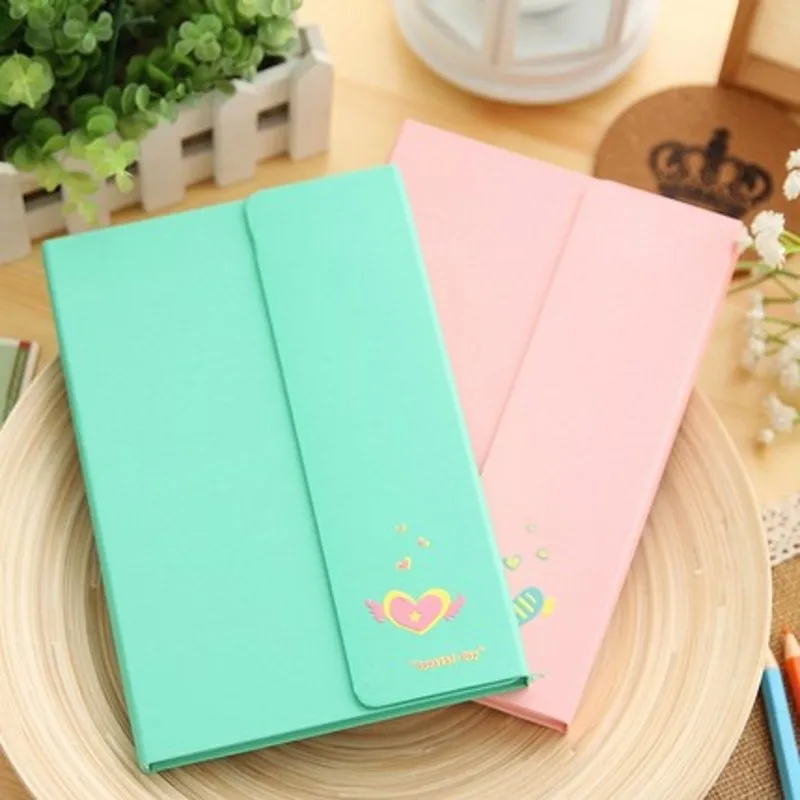 Улыбающийся блокнот с магнитной пряжкой креативный кавайный ярких цветов